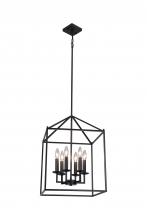 Lit Up Lighting LIT6932BK+MC - 16" Pendant in Black c/w Black, Gold and Satin Nickel socket covers